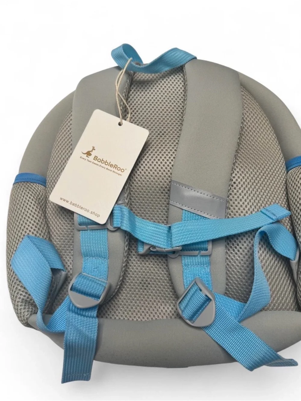 Ernie the Elephant Kids Backpack - Gray & Blue by